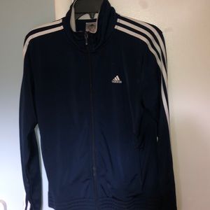 adidas jacket in navy blue